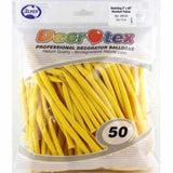 DTX (Sempertex) 260 Modelling Balloon Fashion Yellow pack of 50 or 100