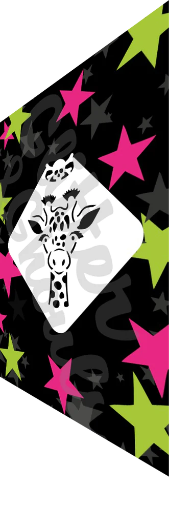 Glitter and Ghouls Face Painting Stencil- Giraffe