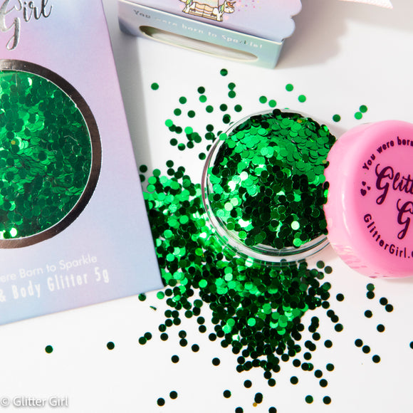 Glitter Girl Biodegradable Eco Glitter- Green Cheeks 10g NEW!
