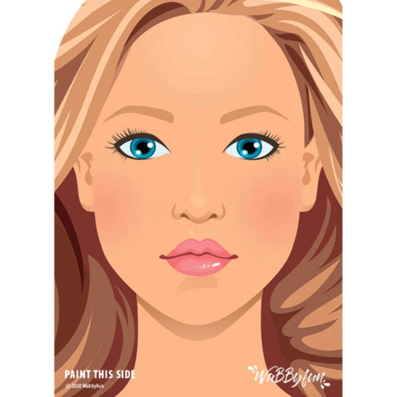 WabbyFun - Face Painting Practice Board | Jill- front view