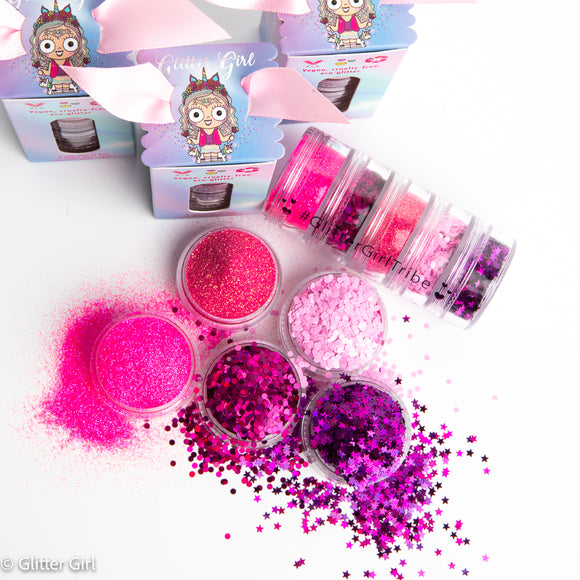 Glitter Girl Biodegradable Eco Glitter Stack- Pink Dreams Collection NEW!