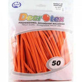 DTX (Sempertex) 260 Modelling Balloons Fashion Orange pack of 50 or 100