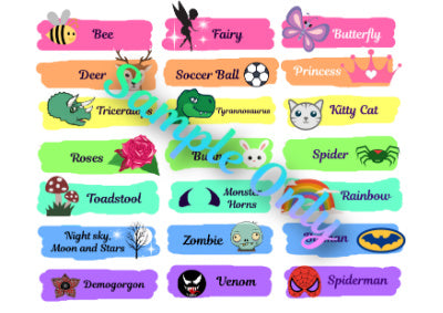 Intermediate Face Painters Menu- double side printed and laminated