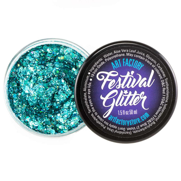 Art Factory Festival Chunky Glitter Gel | Blue Lagoon 50mL