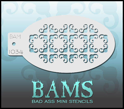 BAM- Bad Ass Mini Face painting Stencils 1034
