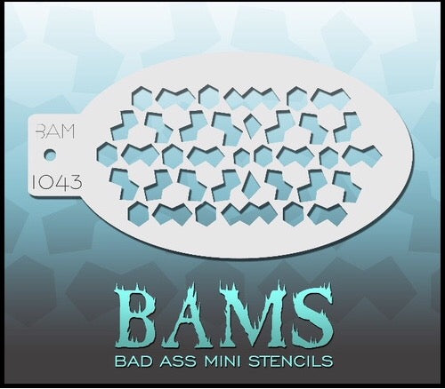 BAM- Bad Ass Mini Face painting Stencils 1043