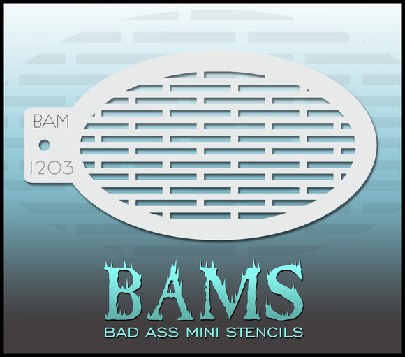 BAM- Bad Ass Mini Face painting Stencils 1203