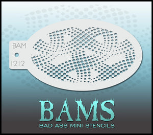BAM- Bad Ass Mini Face painting Stencils 1212