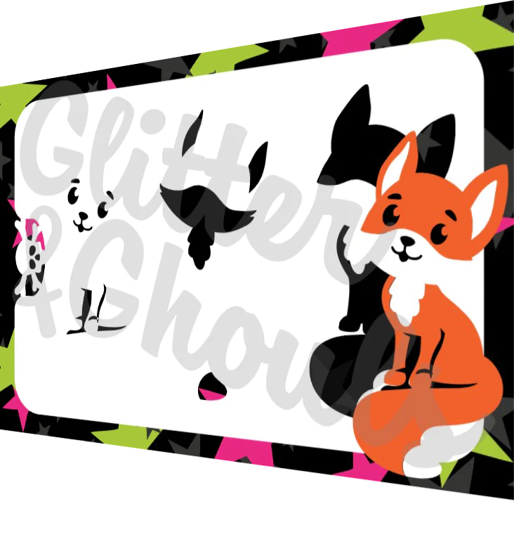 Glitter and Ghouls Face Painting Stencil Fox The Face Paint Store
