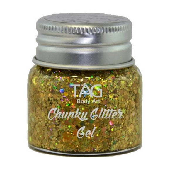 Chunky Glitter gel - Gold 20g