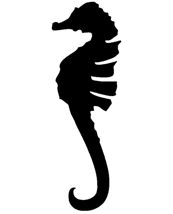Glitter Tattoo Stencil - Seahorse