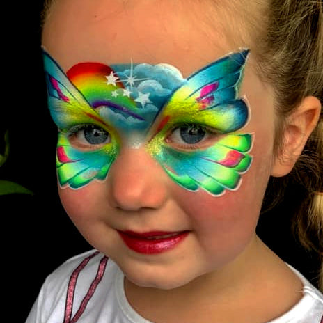 Butterfly- rainbow with clouds