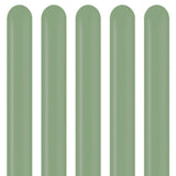 Kalisan 260 twisting balloons Eucalyptus Green- Pack of 100