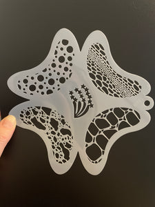 AB face painting stencil- textures and stars