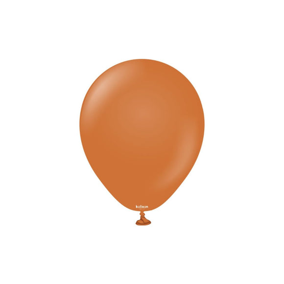 Kalisan 12cm Round Balloons caramel  pack of 100- perfect for Gingerbread Heads
