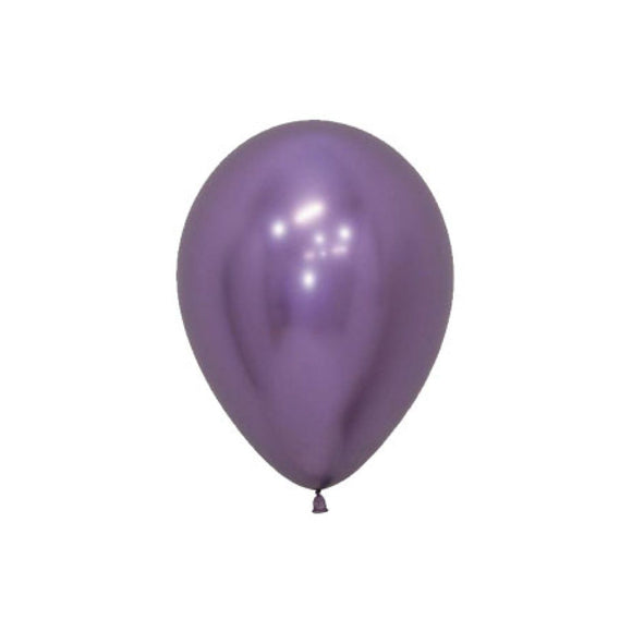 Sempertex 12cm Round Balloons Reflex (chrome) Violet- pack of 50.