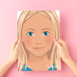 WabbyFun - Face Painting Practice Board | Charli- front view