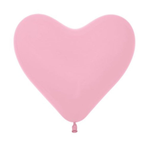 Sempertex 15cm Latex Hearts Pink- pack of 50