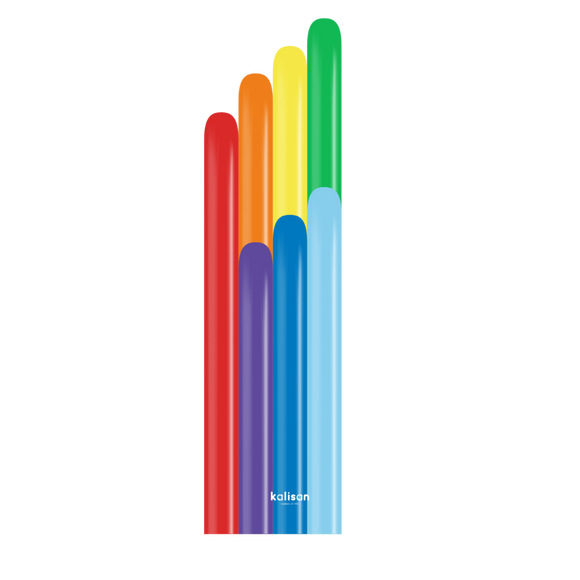 Kalisan 160 twisting balloons Rainbow Assortment- Pack of 100