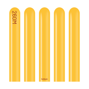 Kalisan 260 twisting balloons Amber- Pack of 100