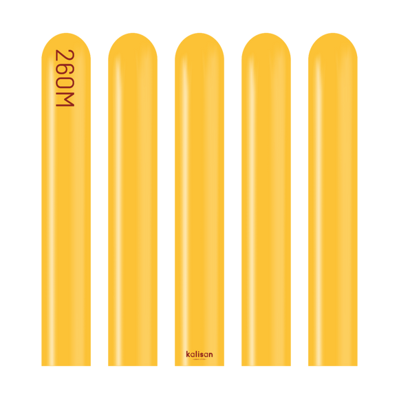 Kalisan 260 twisting balloons Amber- Pack of 100