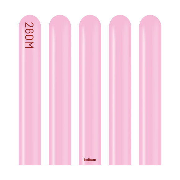 Kalisan 260 twisting balloons Candy Pink- Pack of 100
