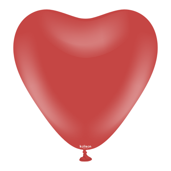 Kalisan 30cm Latex Hearts Deep Red- pack of 25
