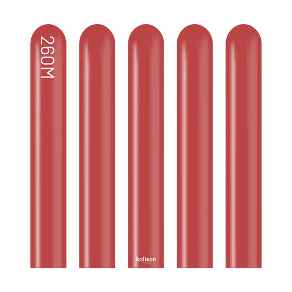 Kalisan 260 twisting balloons Deep Red- Pack of 100