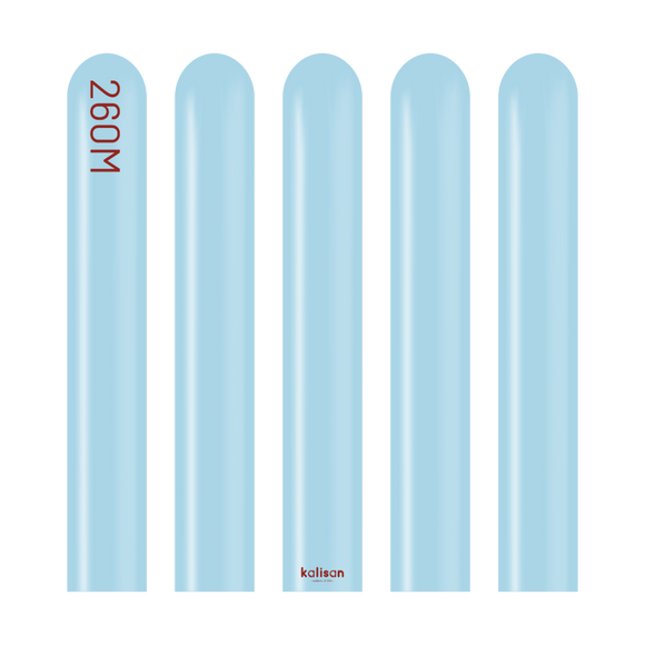 Kalisan 260 twisting balloons Macaron Blue- Pack of 100