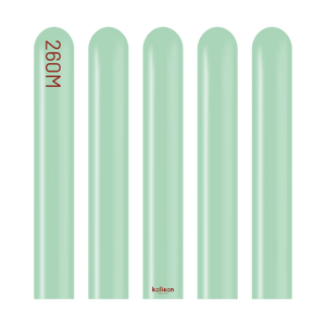Kalisan 260 twisting balloons Macaron Green-Pack of 100