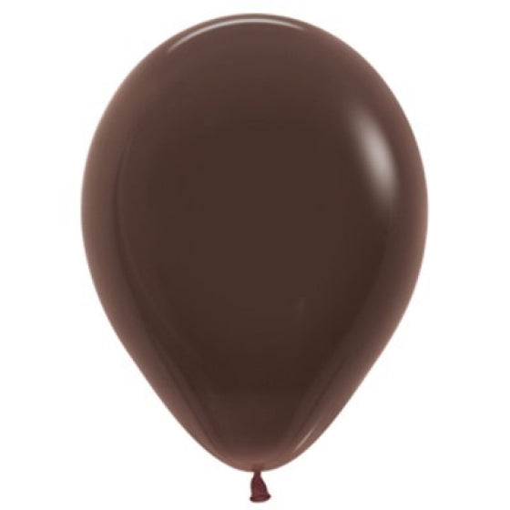 Sempertex 12cm Round Balloons Chocolate pack of 50. Biodegradable