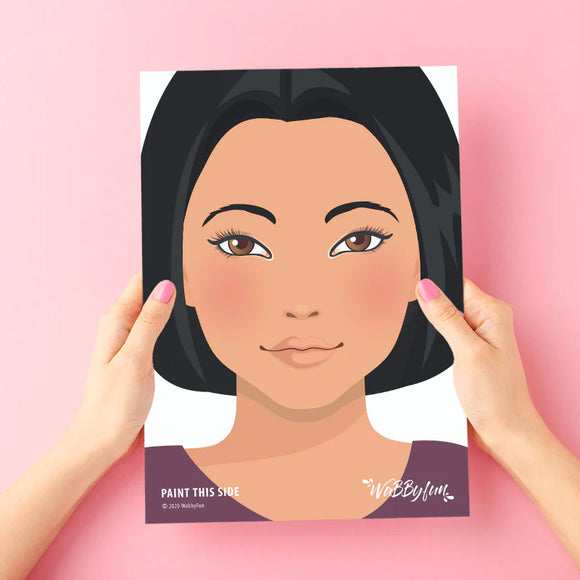 WabbyFun - Face Painting Practice Board | Lily- front view