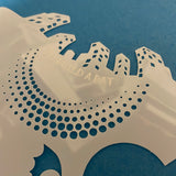 Glitter and Ghouls face painting stencil- Build a Bat
