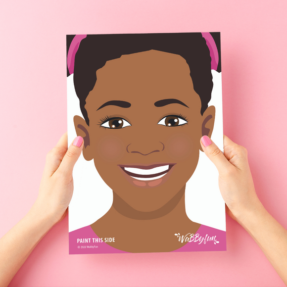 WabbyFun - Face Painting Practice Board | Hannah- front view