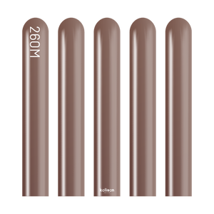 Kalisan 260 Modelling Balloons Mirror Chocolate Brown (Chrome) pack of 50
