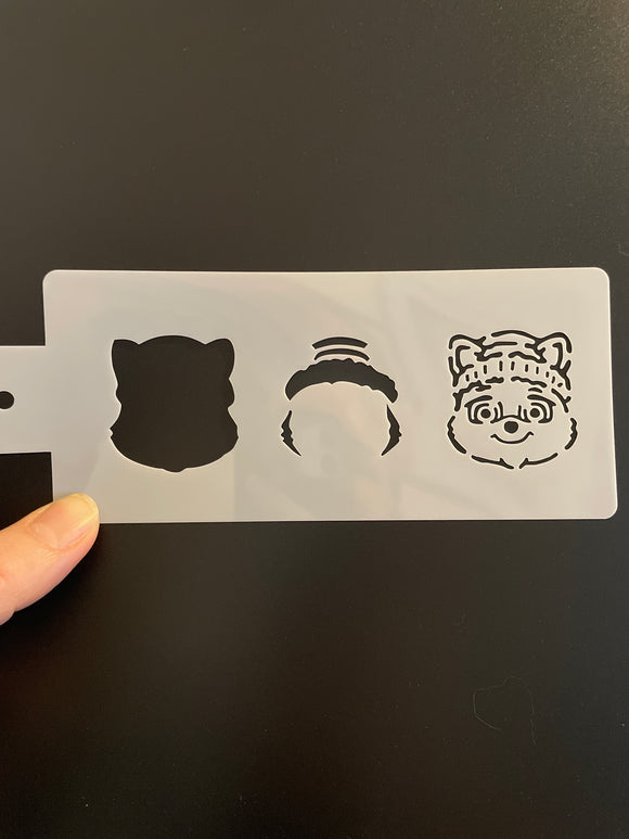 AB Face Painting Stencil- P patrol- 3 step Husky
