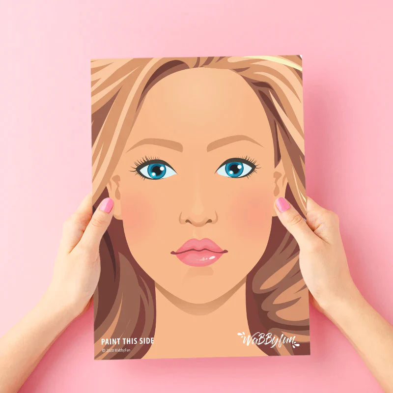 WabbyFun Face Painting Practice Board Jill front view The Face