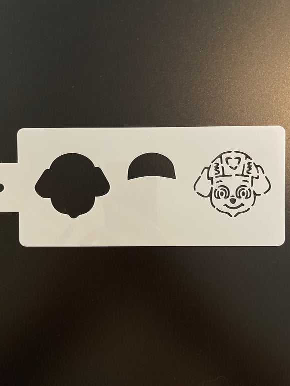 AB Face Painting Stencil- P patrol- 3 step