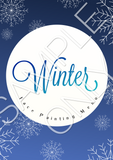 Winter Face Painters Menu- double side printed and laminated