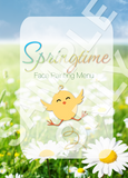 Springtime Designs- Face Painters Menu for busy events- double side printed and laminated (Copy)