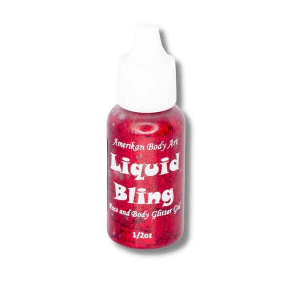 Amerikan Body Art -Liquid Bling 1/2 oz- Firetruck Red