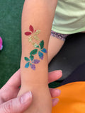 Glitter Tattoo Stencil - Frangipani