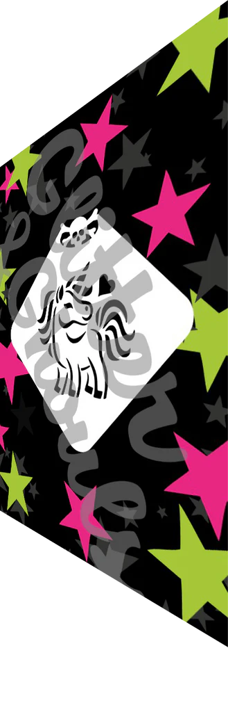 Glitter and Ghouls Face Painting Stencil- Juniors Unicorn