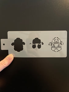 AB Face Painting Stencil- P patrol- 3 step Rubble