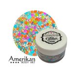 Amerikan Body Art non smear chunky glitter creme- Capricorn