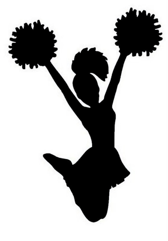 Glitter Tattoo Stencil - cheerleader 1
