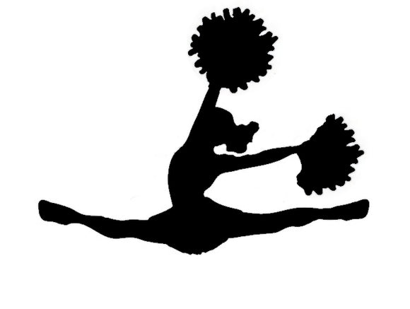 Glitter Tattoo Stencil - cheerleader 2