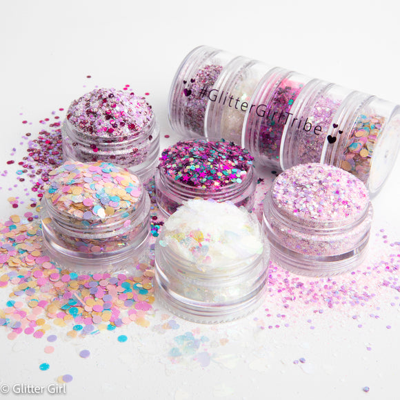 Glitter Girl Biodegradable Eco Glitter Stack- Candy Heart Collection NEW!