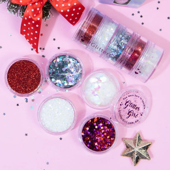 Glitter Girl Biodegradable Eco Glitter Stack- Christmas- Candy Cane Collection NEW!