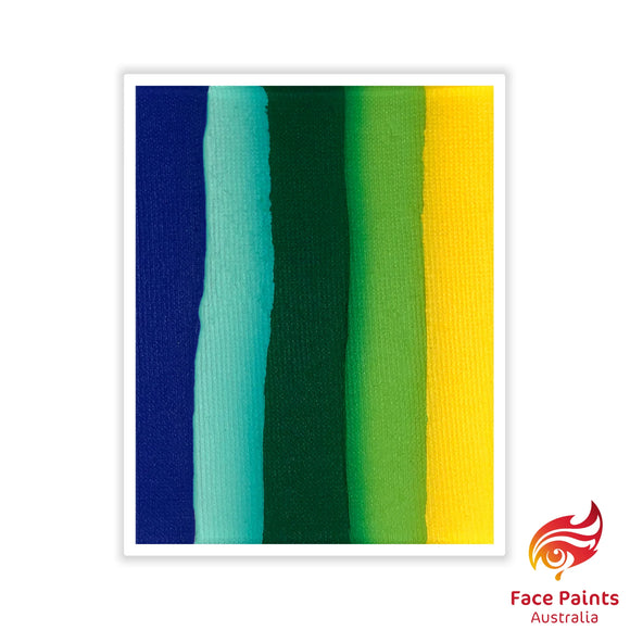 Face Paint Australia Rainbow Cake- Sand to Sea 50g